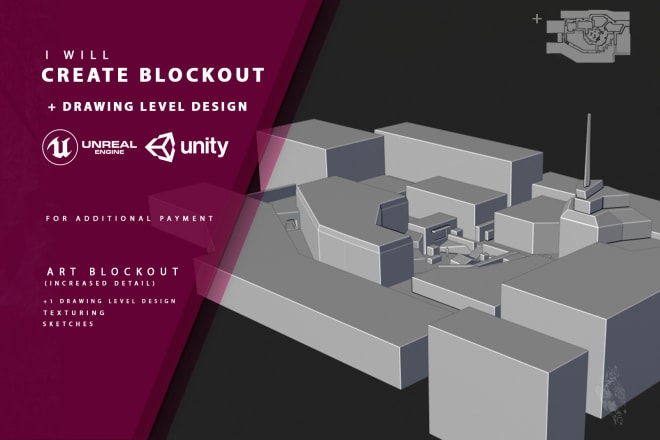 I will create level blockout for your game