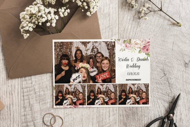 I will create photo booth template for you
