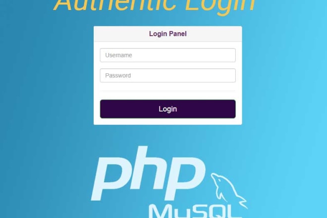 I will create php script for login and registration system