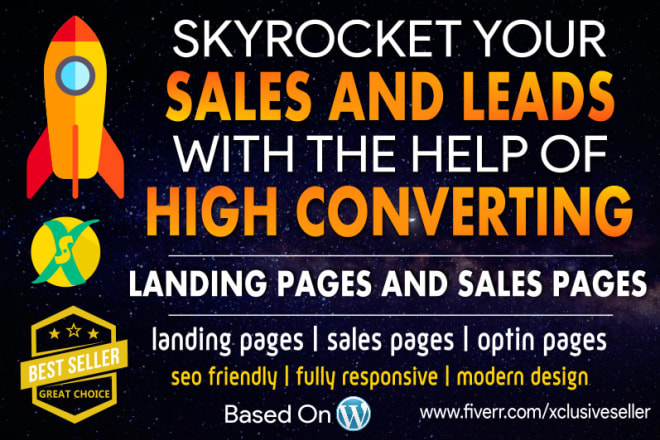 I will create professional landing pages, sales and optin pages with wordpress