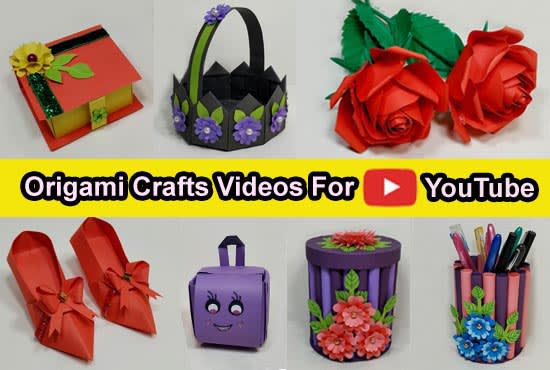 I will create professional origami paper craft videos for youtube