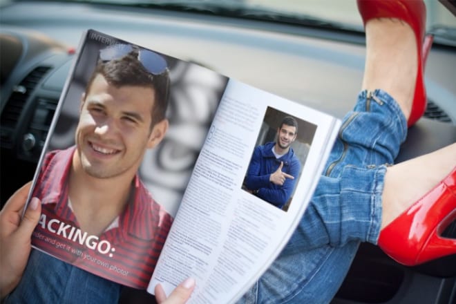 I will create professional pages of MAGAZINE with your own photos