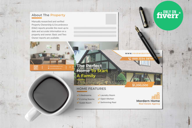 I will create real estate flyer, postcard or direct mail eddm