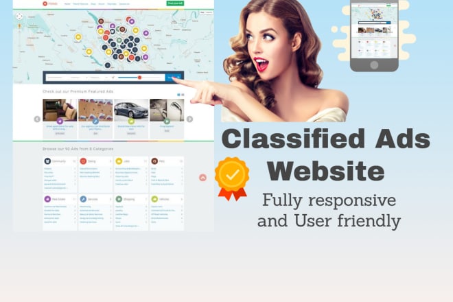 I will create responsive classified ads website