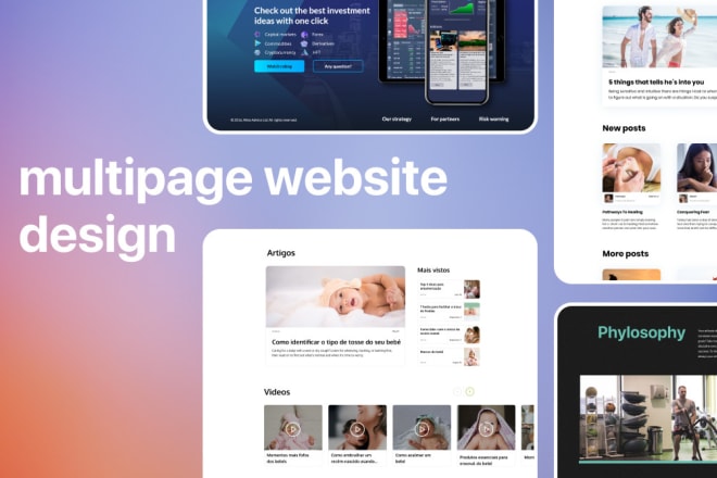 I will create responsive design for a multipage website