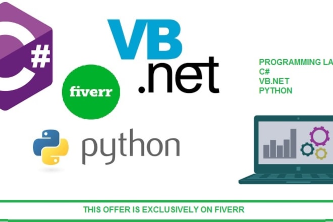I will create software using c sharp, vb net, python and fix bug