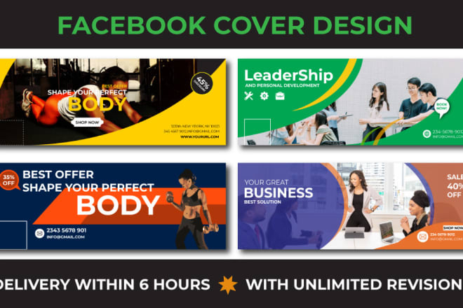 I will create unique facebook cover page banner design within 6hrs