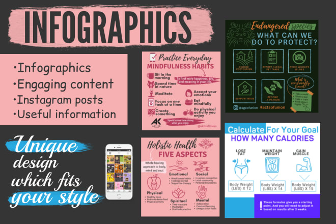 I will create unique infographic instagram content