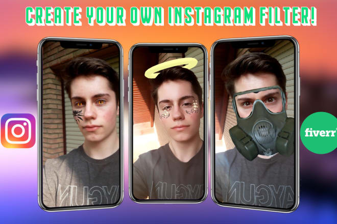 I will create your own instagram and facebook filter in spark ar studio