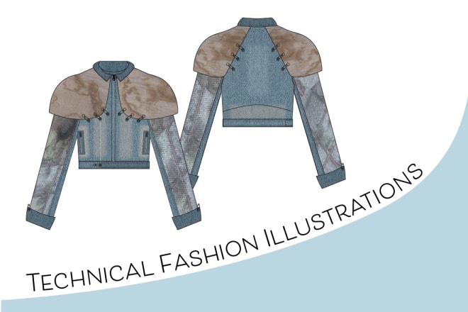 I will create your technical fashion illustration, cad drawing