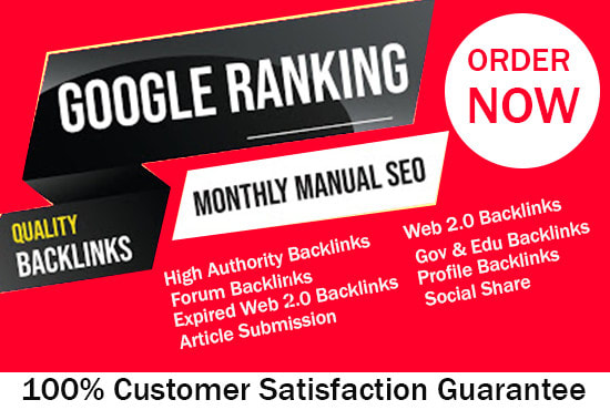 I will deliver a white hat complete monthly off page SEO service for google top