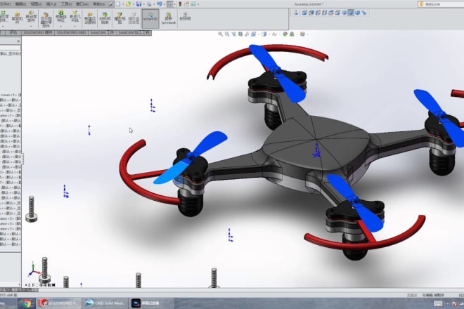 I will design 3d models with solidworks and pro e