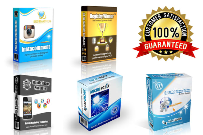 I will design 3d software box, product box cover
