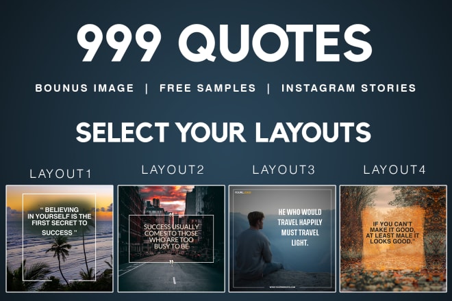 I will design 999 instagram quotes with your username or logo