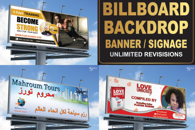 I will design a billboard,yard sign, banner ads and signage