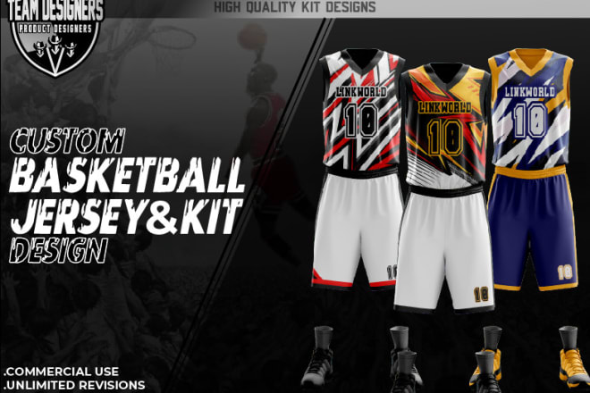 I will design a custom basketball kit and photorealistically render it