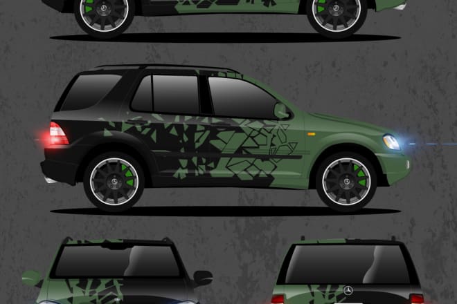 I will design a custom blueprint car template for wrap