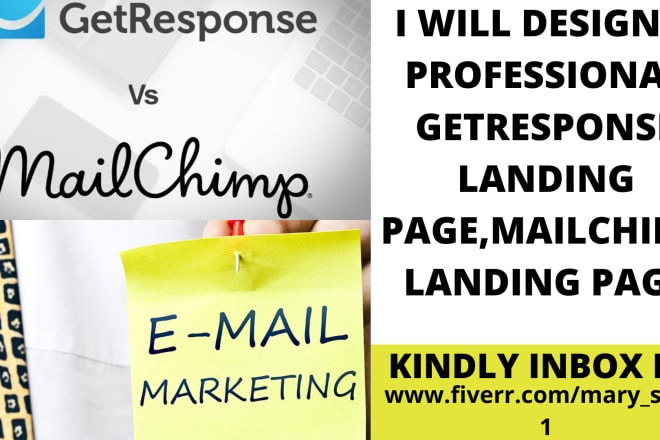 I will design a getresponse landing page,mailchimp landing page
