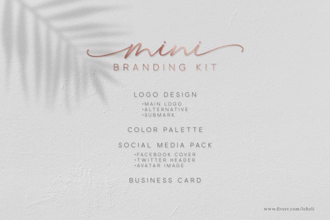 I will design a mini branding kit for you