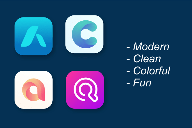 I will design a modern app icon logo with source file