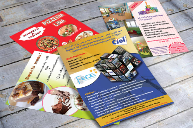 I will design a modern flyer english, arabic, french, spanish