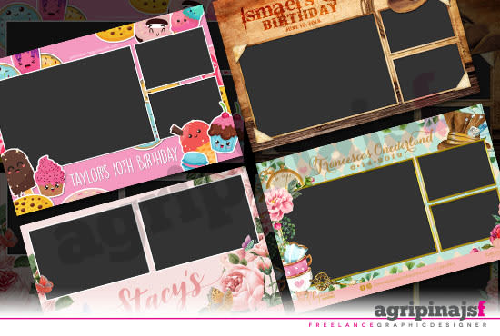 I will design a photo booth template