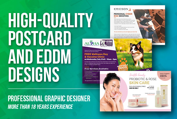 I will design a postcard or direct mail eddm