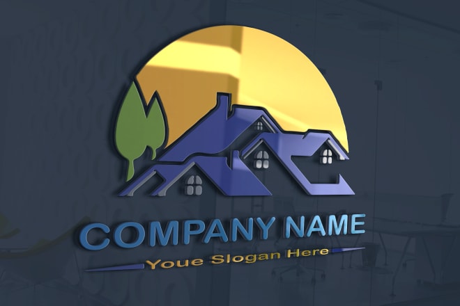 I will design a real estate logo and business card
