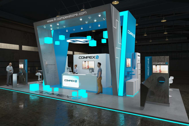 I will design a stunning exhibition stand for your company