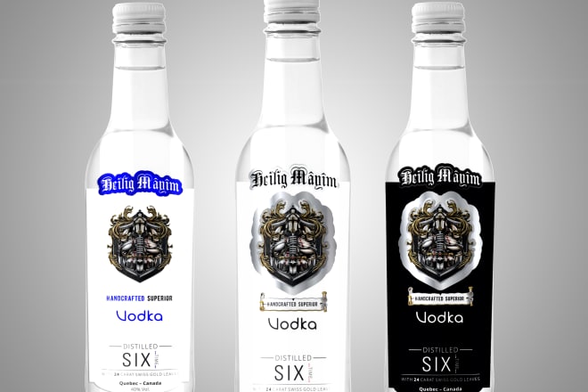 I will design a unique vodka bottle labels and product packaging