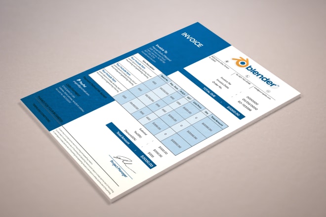 I will design amazing invoice for you