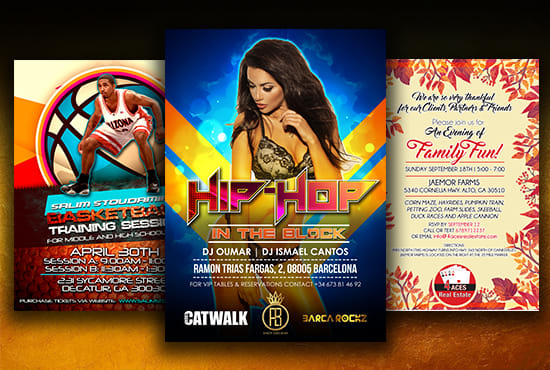 I will design an amazing flyer, poster or banner