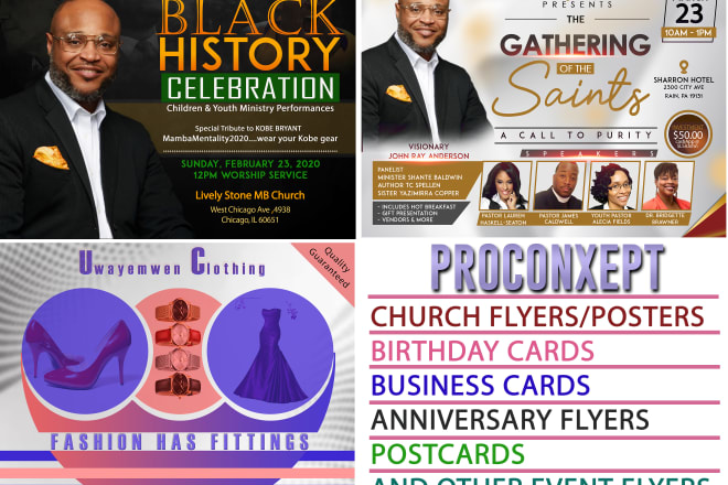 I will design an awesome church or other event flyer in 8hrs