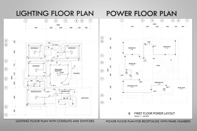 I will design and draw electrical drawings and plans mep set