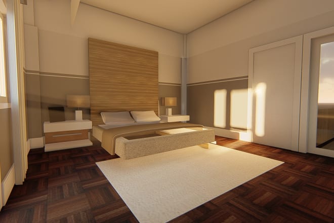 I will design and render interior of 3d model