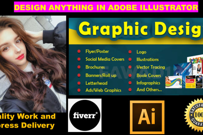 I will design anything in adobe illustrator