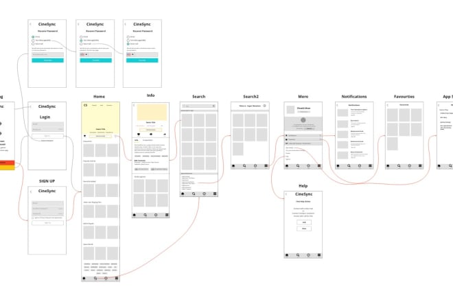 I will design app or web wireframe and user flow