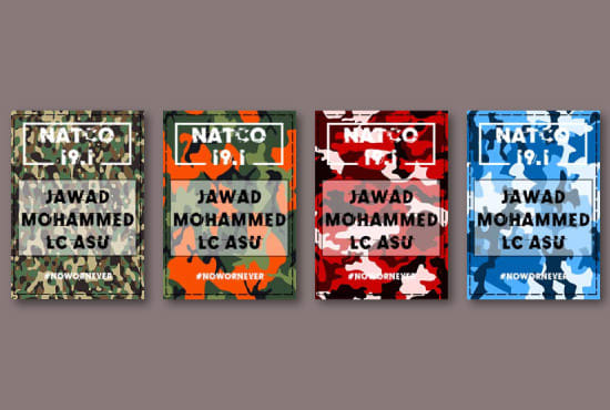 I will design army themed name tags