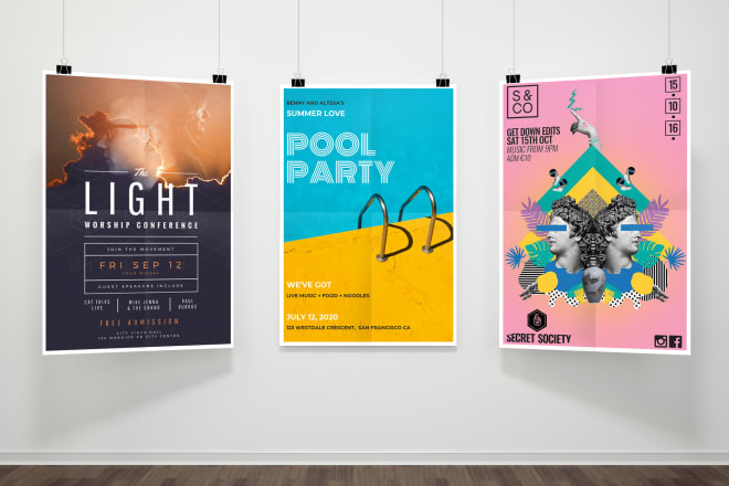 I will design attractive minimalist poster in just 4 hours