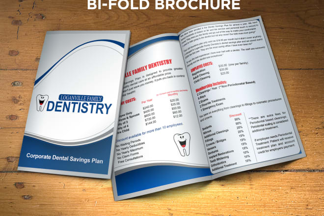 I will design bifold, trifold brochure, and flyers