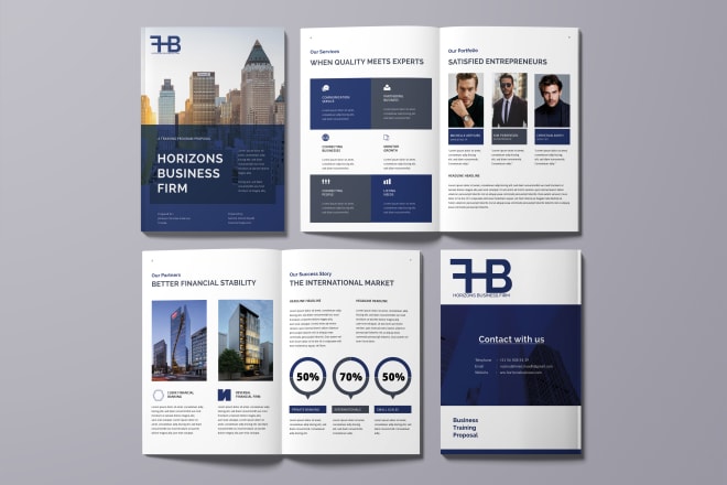 I will design business brochure, company profile by indesign