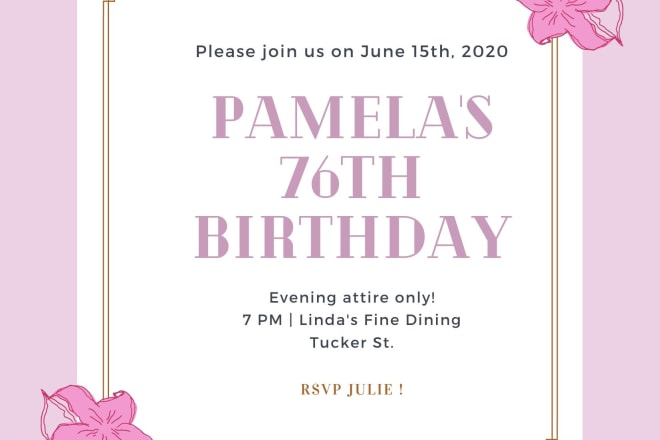 I will design cheap and quick party invitations