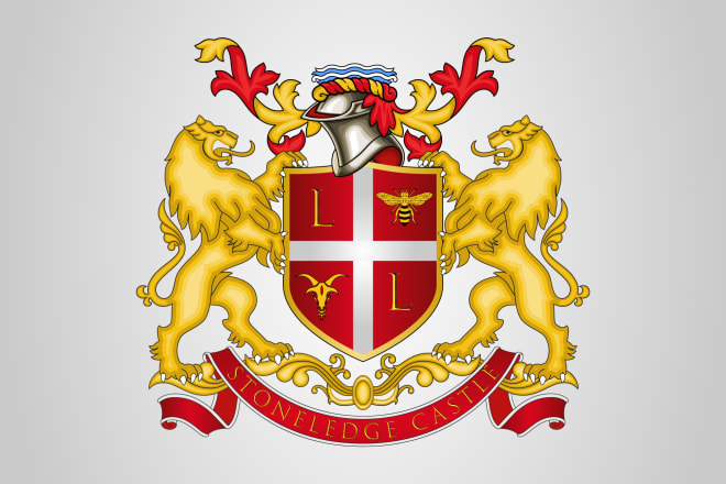 I will design coat of arms heraldic shield family crest