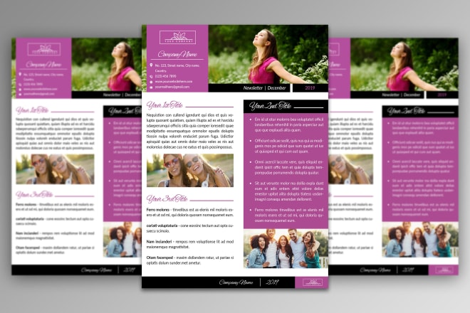 I will design creative newsletter or newsletter template for you