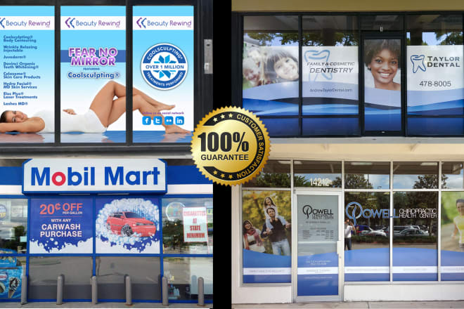 I will design creative shop front or storefront and all window graphics