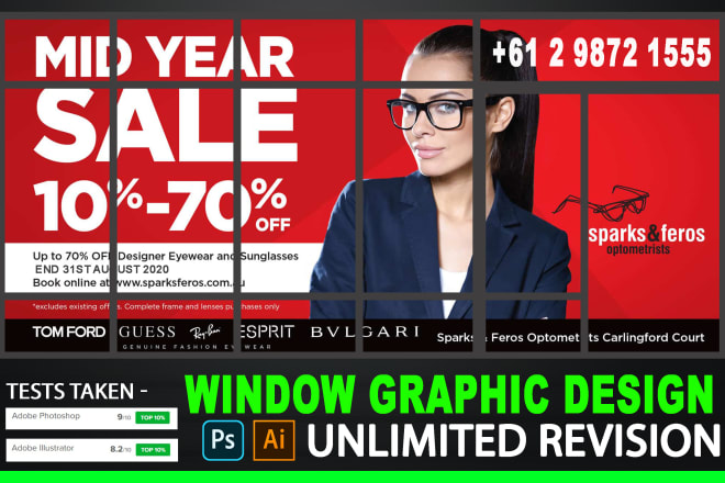 I will design creative storefront shopfront window graphics