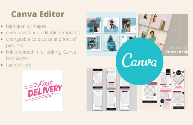 I will design custom canva templates for social media posts