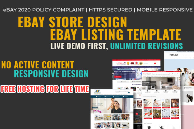 I will design custom ebay store and responsive listing template