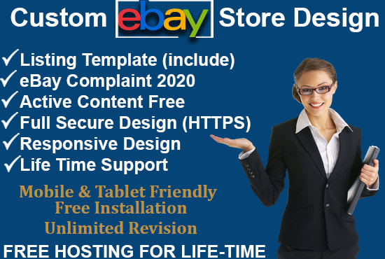 I will design custom ebay store and responsive template