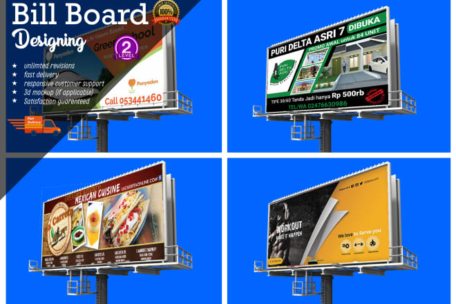 I will design digital billboard,signage, indoor outdoor, web banner